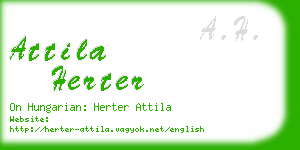 attila herter business card